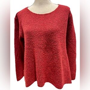 Eileen Fisher Wool Blend Sweater M Oversized Casual Minimalist Cozy Classic Boho